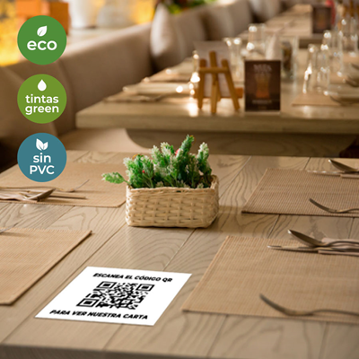 Carta restaurante QR vinilo  Carta restaurante QR vinilo