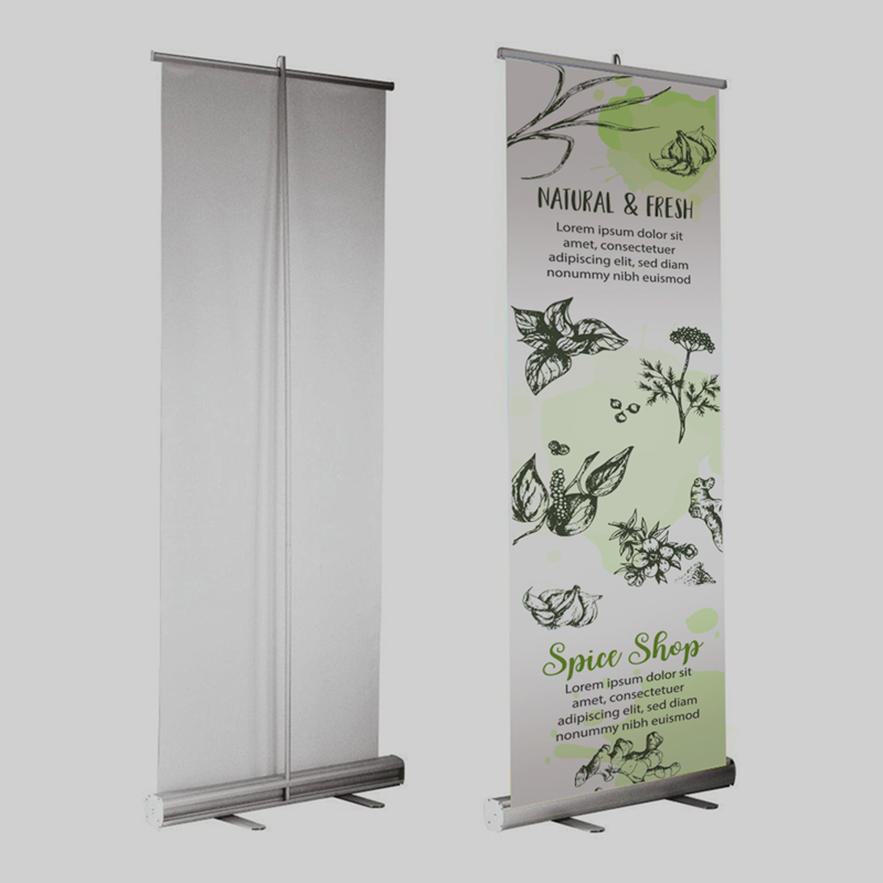 Pull up banners, Advertising retractable roller banners